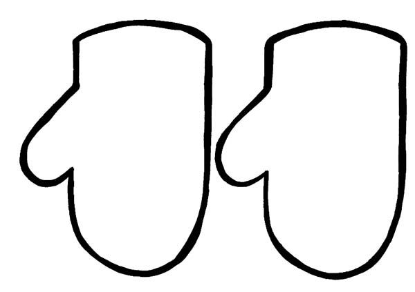 600x423 Mittens Outline Coloring Pages Color Luna