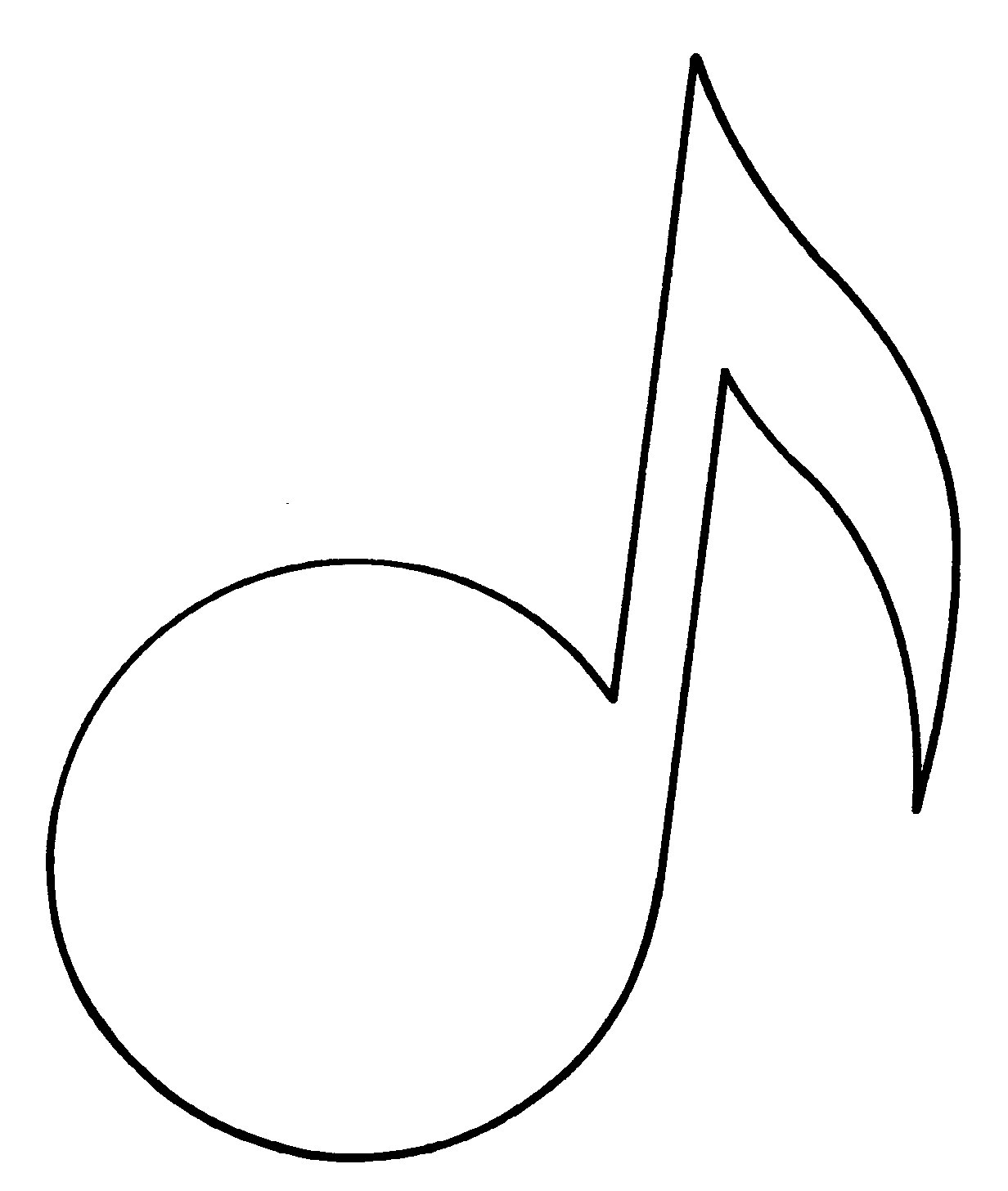 1232x1456 Music Note Outline