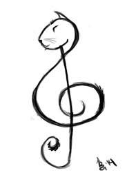 184x273 Cat Treble Clef Tattoo