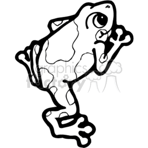 300x300 Royalty Free Black And White Spotted Tree Frog 129974 Vector Clip