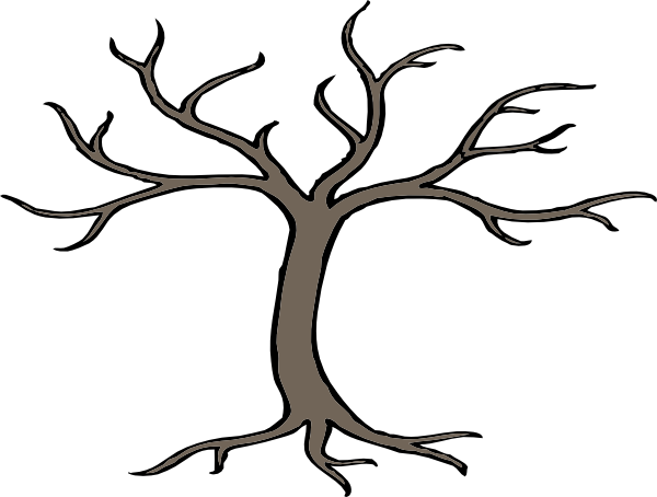 600x454 Tree With 3 Branches Clip Art