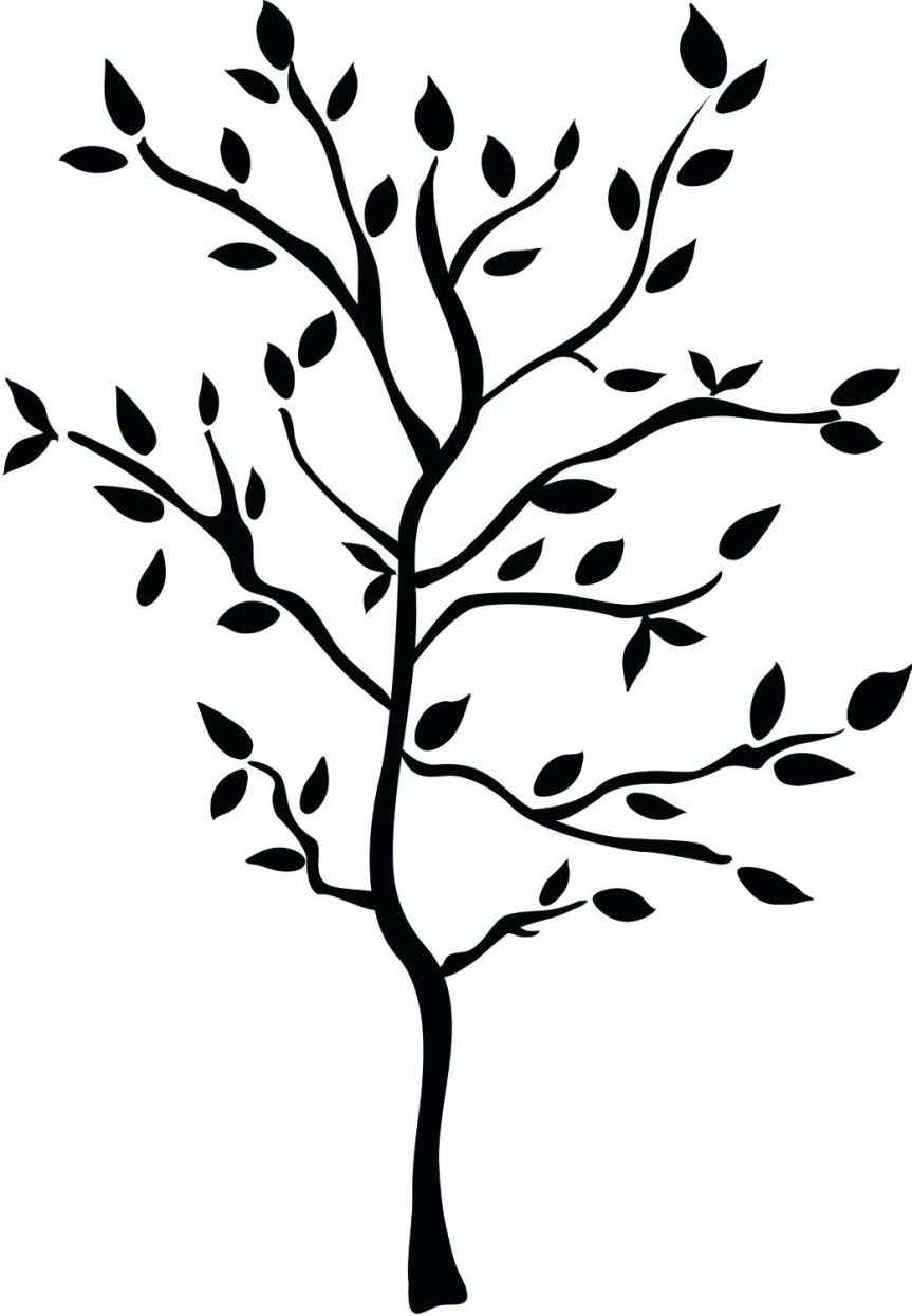 863x1245 Cartoon Trees With Branches Library Outline Of Tree Roots Clip Art