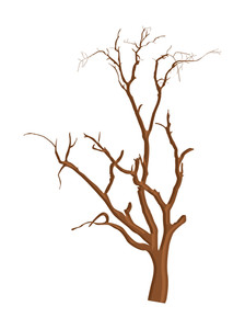 224x300 Spooky Dead Tree Branches Vector Royalty Free Stock Image