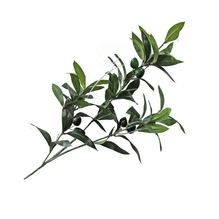 750x750 Artificial European Olive Tree Branches With Olive Fruit Leaves
