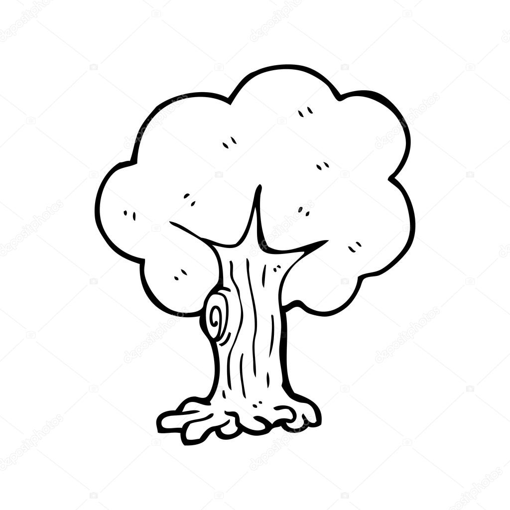 1024x1024 Tree Cartoon Stock Vector Lineartestpilot