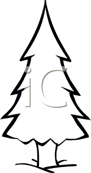 185x350 Pine Tree Clipart Black And White