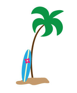 250x300 Surfboard Clipart Transparent Background
