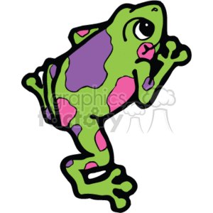 300x300 Royalty Free Tree Frog With Colorful Spots 129975 Vector Clip Art