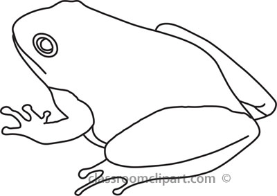 400x283 Frog Outline Clipart