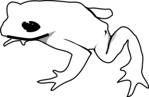 298x195 Clipart Of Frog Outline