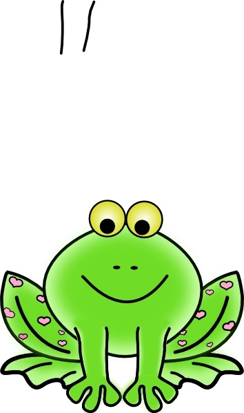 354x598 Green Valentine Frog With Pink Hearts Clip Art Free Vector In Open
