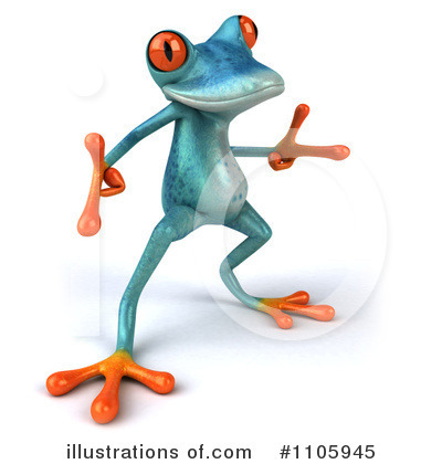 400x420 Turquoise Tree Frog Clipart