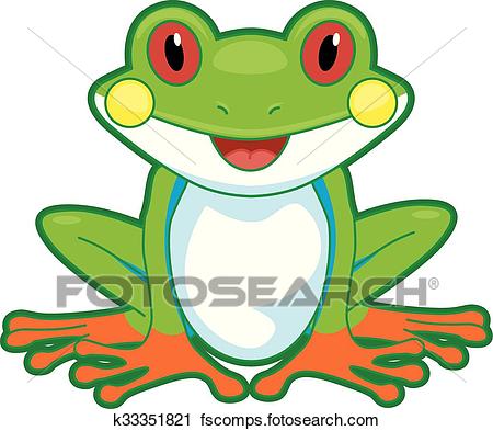 450x393 Clipart Of Tree Frog Front K33351821