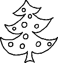 200x218 Black And White Christmas Clipart