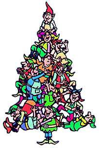 204x304 Free Christmas Tree Clipart