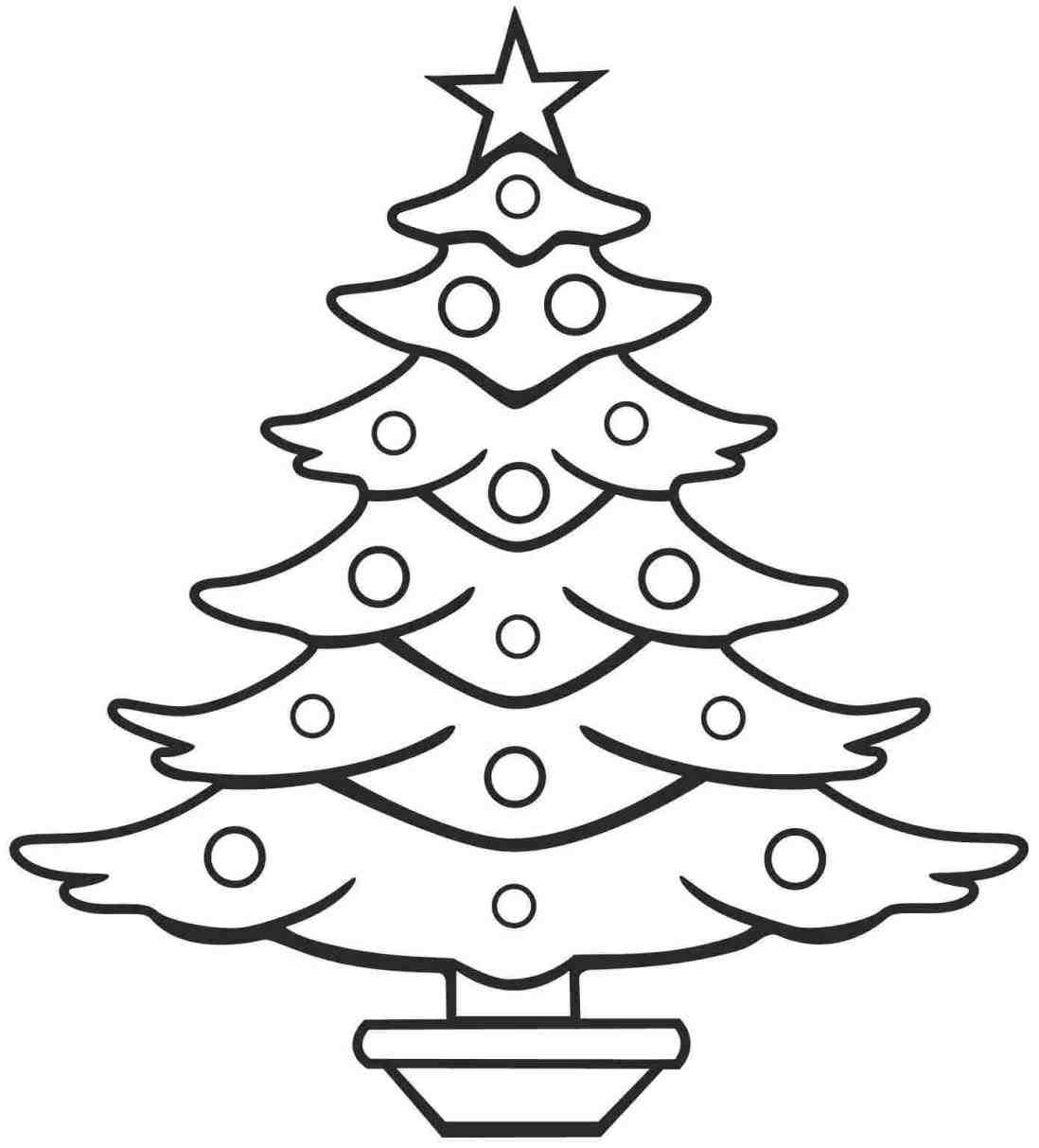 1098x1213 Tree Christmas Trees Drawings For Kids Line Drawing Free Download