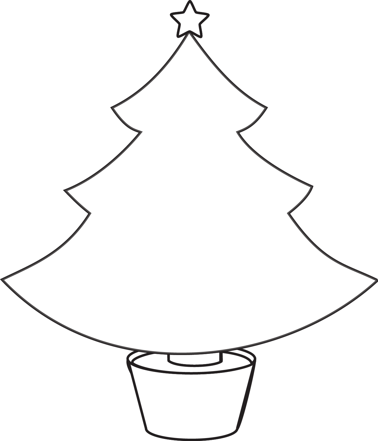 1294x1508 Best Christmas Tree Outline