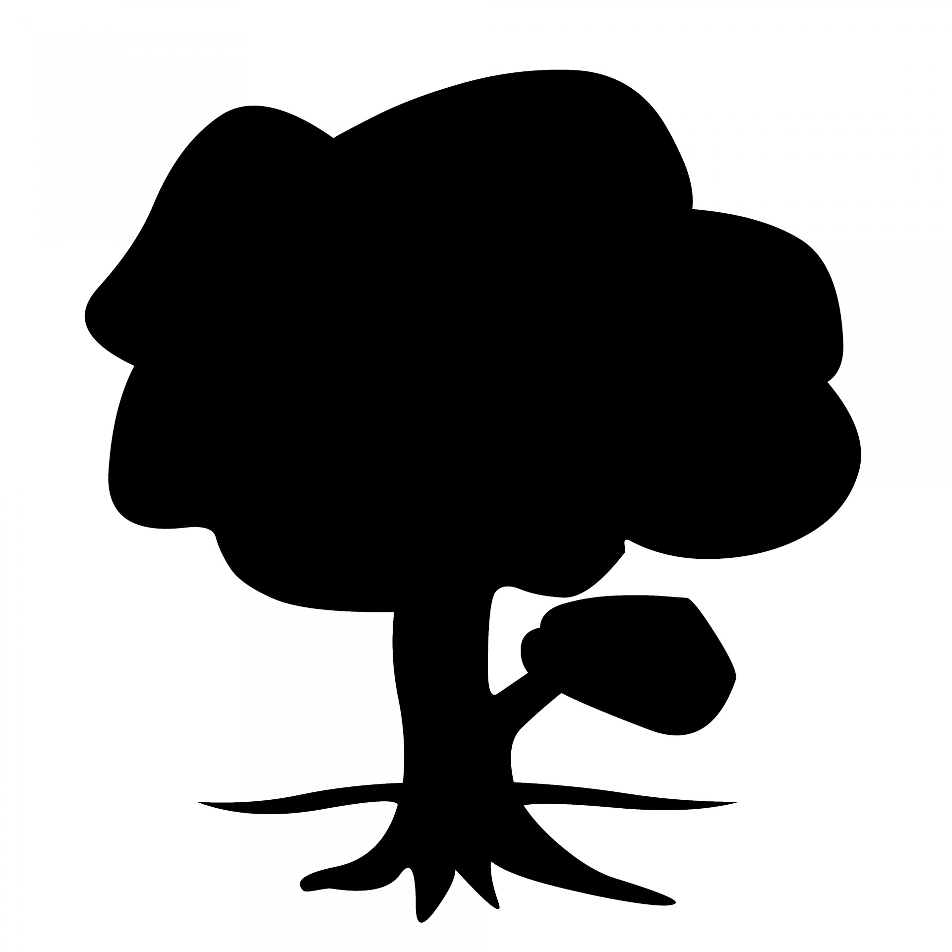 1920x1920 Tree Outline Free Stock Photo