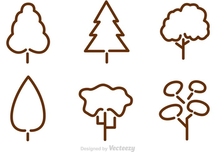 700x490 Tree Outline Vectors