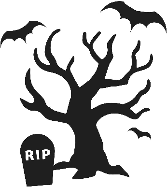 346x387 Graveyard Tree Outline Clipart