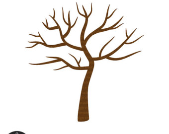 340x270 Tree Leaf Outline Clipart