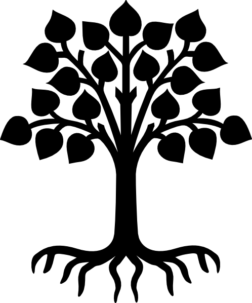 498x598 Black Tree Outline