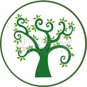 300x300 Royalty Free Tree Outline 382081 Vector Clip Art Image