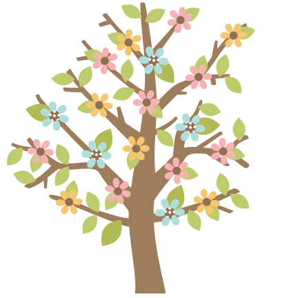 432x432 Spring Tree Scrapbook Cut File Cute Clipart Files For Silhouette