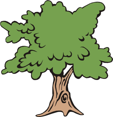 386x400 Tree Clip Art Oak Tree Clipart Black And White Image