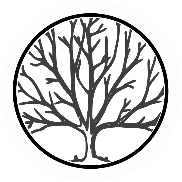 600x600 Bare Tree Circle Clip Art