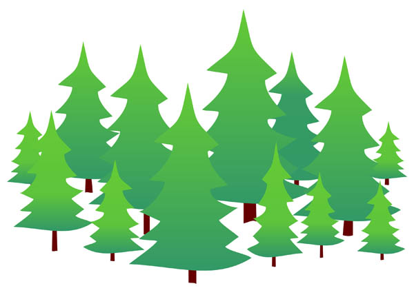 600x431 Evergreen Trees Free Clip Art