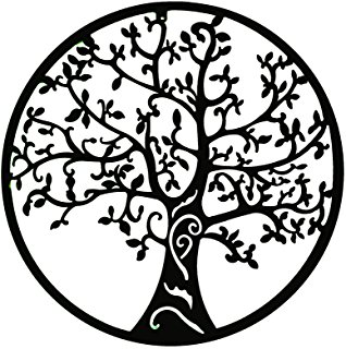 318x320 Steel Drum Organic Tree Of Life Recycled Metal Art