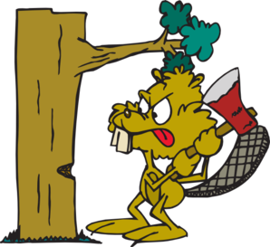 298x273 Beaver Cutting Down Tree Clip Art