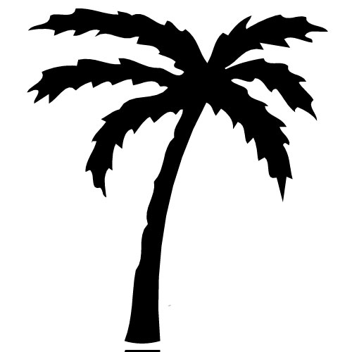 500x500 Palm Tree Silhouette Clip Art Cliparts