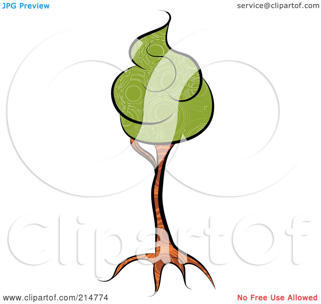 1080x1024 Royalty Free (Rf) Clipart Illustration Of A Slender Tree Trunk