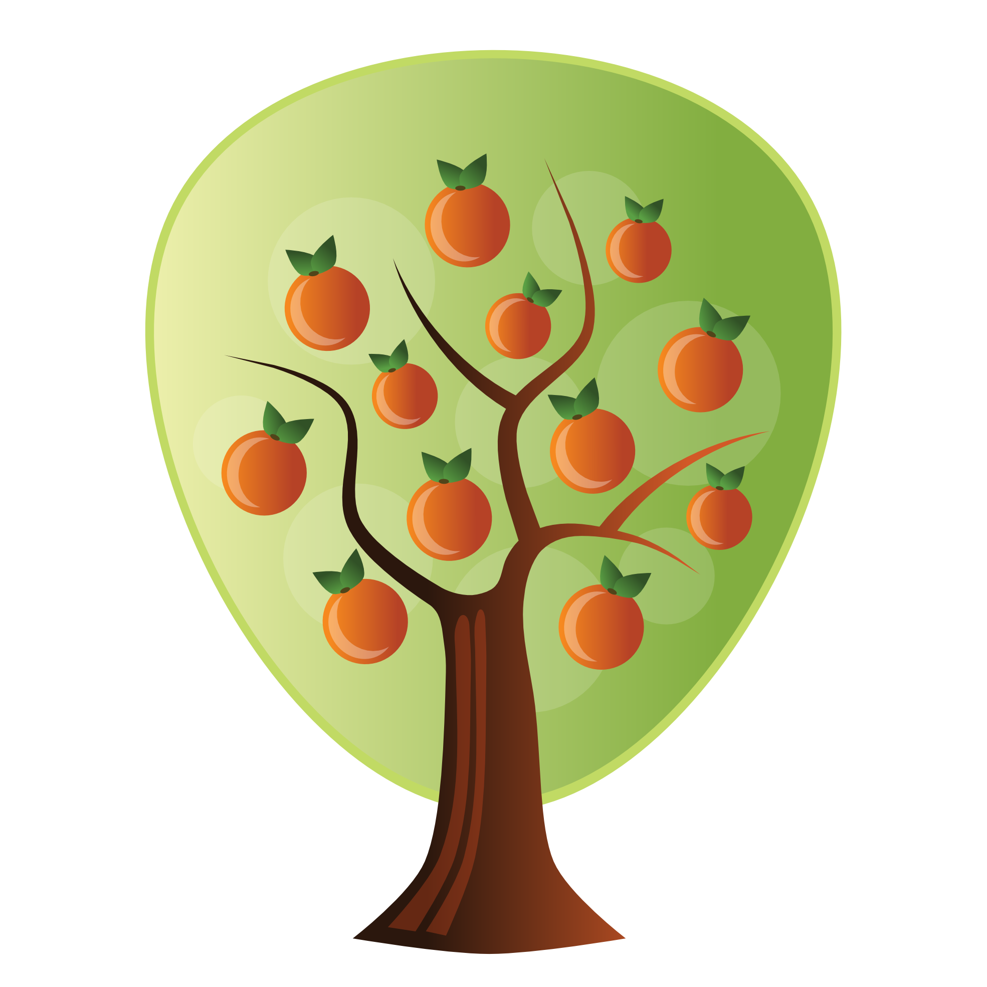 1969x1969 Clip Art Abstract Crops Orange Tree Scalable