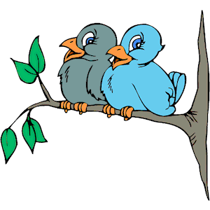 300x300 Bird On Tree Clipart
