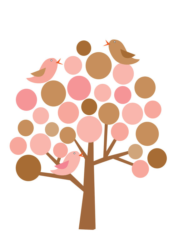 570x798 Tree And Birds Clip Art Clip Art