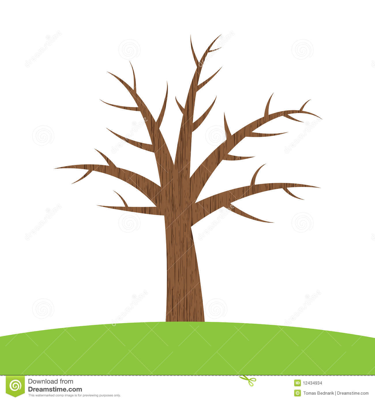1300x1390 Tree With Trunk Clipart Branches