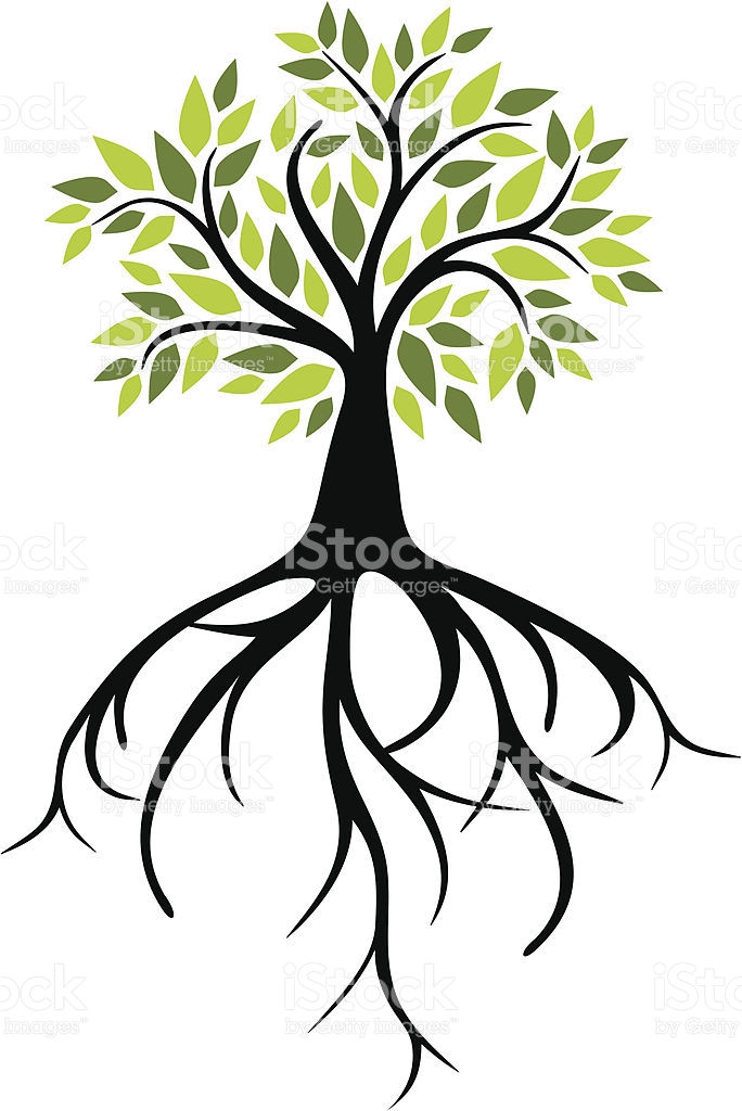 Tree With Roots Clipart 