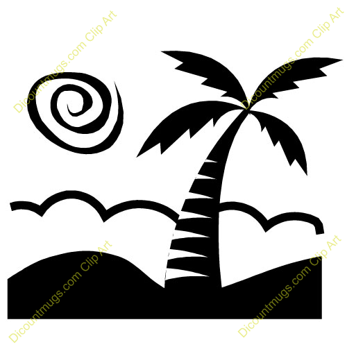 500x500 Clipart Orange Palm Tree Black And White