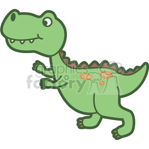 300x300 Royalty Free Trex Dinosaur Cartoon 397934 Vector Clip Art Image