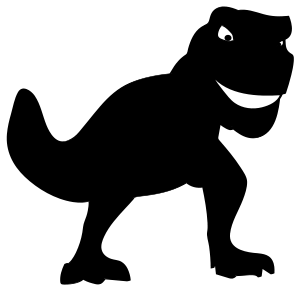 299x287 T Rex Dinosaur Silhouette Clipart