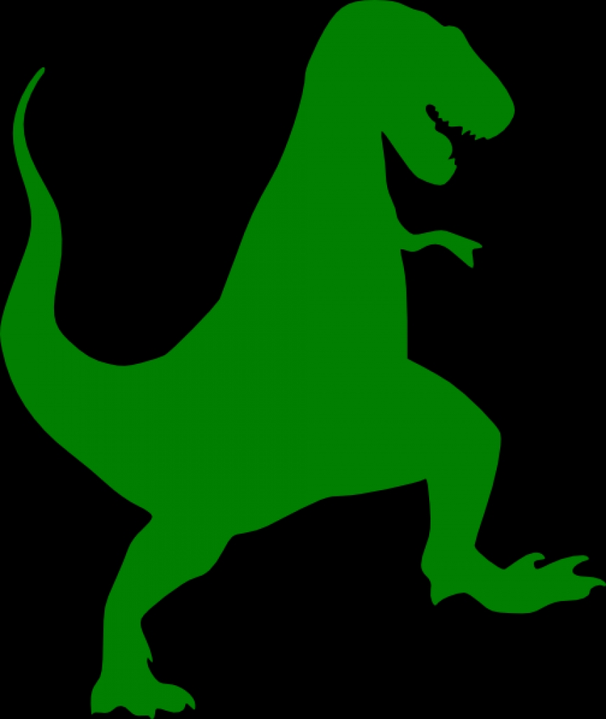 864x1024 Green T Rex Silhouette Clip Art