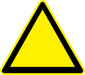 300x264 Empty Yellow Triangle Clip Art