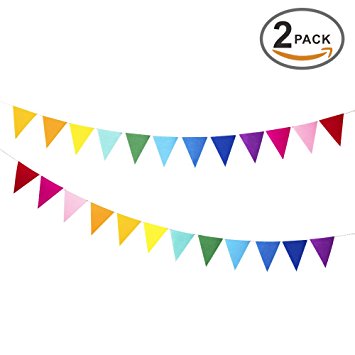 355x355 24 Pcs 16.4 Feet (2 Pack) Felt Fabric Banner