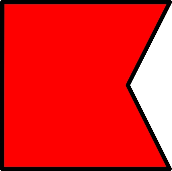 600x597ternational Maritime Signal Flag Bravo Clip Art Free Vector