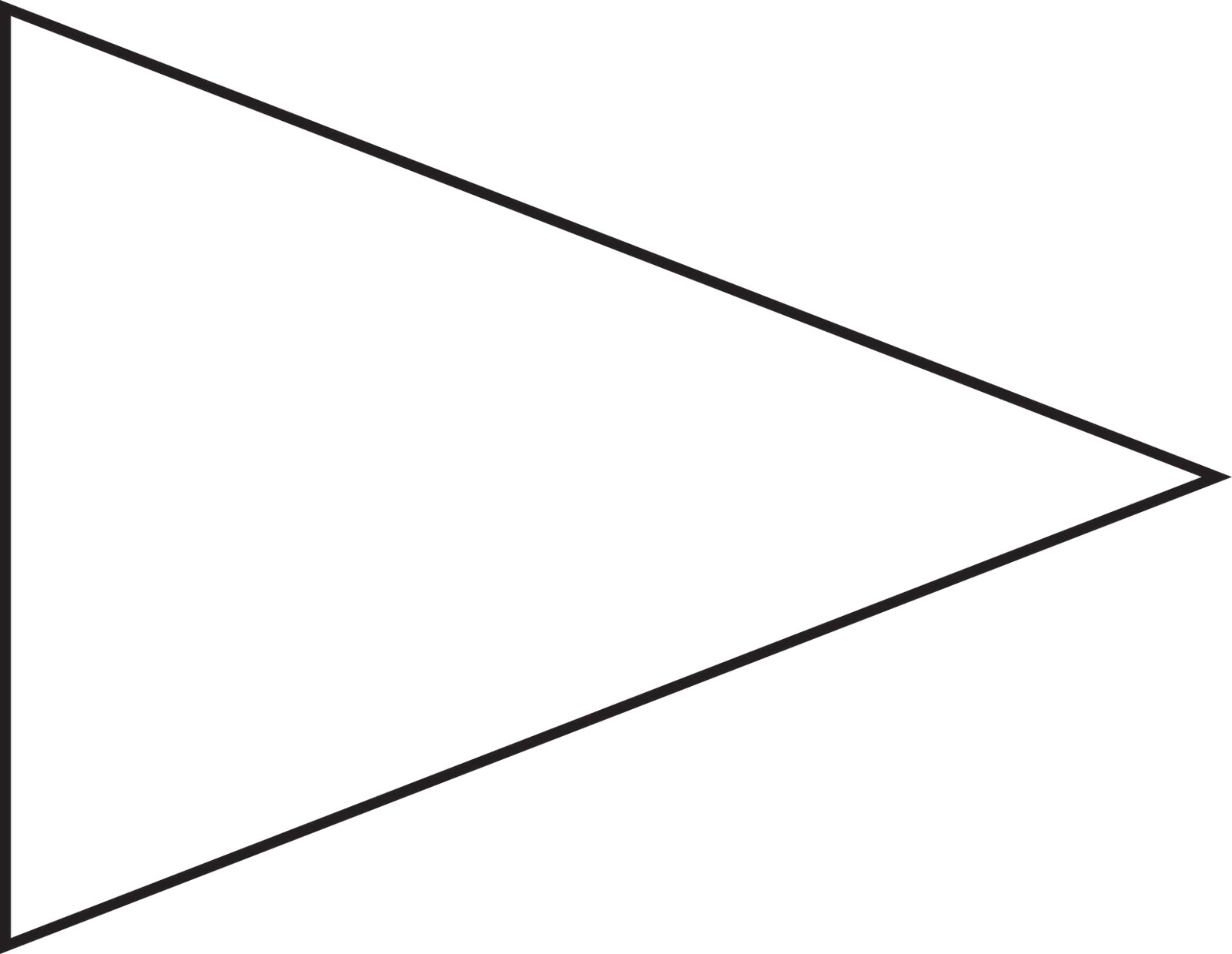 Printable Triangle Flag Template