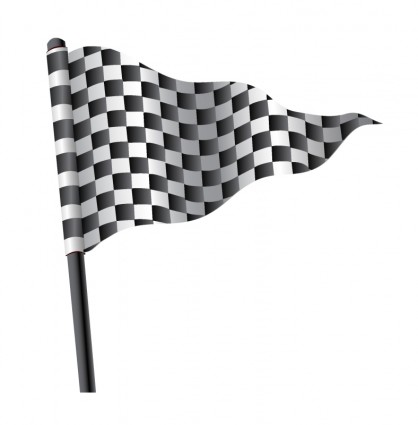 418x425 Waving Triangular Checkered Flag Vector Misc Free Vector Free Download
