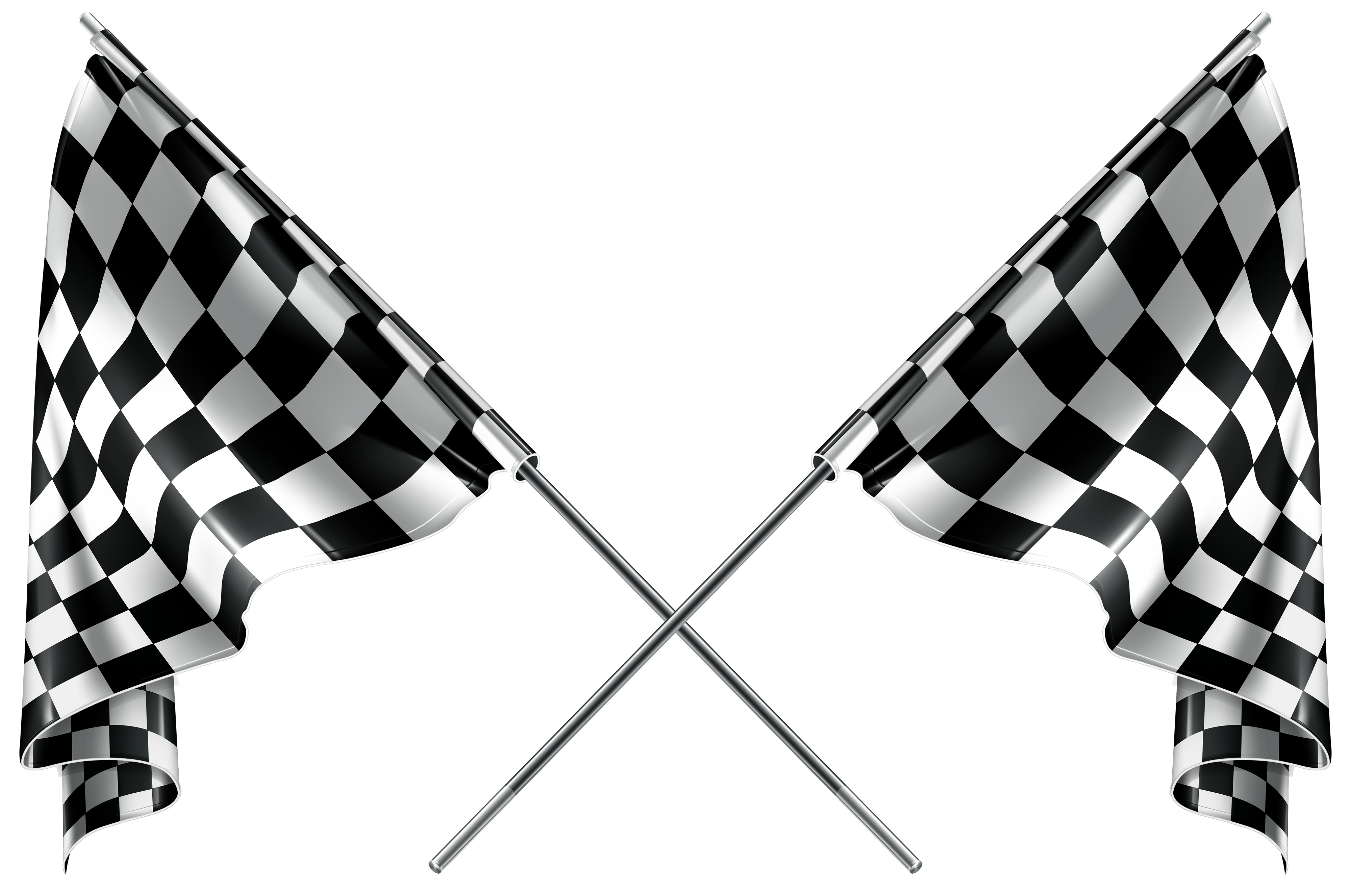 4000x2653 Checkered Flags Clip Art